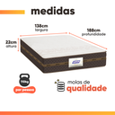 Ver imagem 4 de Cama Box Casal Colchão Gazin Molas Flora Marrom