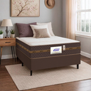 Ver imagem 2 de Cama Box Casal Colchão Gazin Molas Flora Marrom