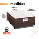 Ver imagem 3 de Cama Box Casal Colchão Gazin Molas Flora Marrom
