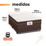 Cama Box Casal Colchão Gazin Molas Flora Marrom - 3