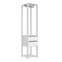 Ver imagem 5 de Estante para Quarto com Cabideiro em Aço e 2 Gavetas 1,83 M Cor:branco