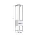 Ver imagem 3 de Estante para Quarto com Cabideiro em Aço e 2 Gavetas 1,83 M Cor:branco