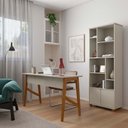 Ver imagem 4 de Livreiro Estante Multiuso 2 Portas 8 Nichos 71x185x35 Taurus Patrimar Off White