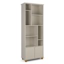 Ver imagem 1 de Livreiro Estante Multiuso 2 Portas 8 Nichos 71x185x35 Taurus Patrimar Off White