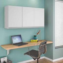 Armário De Parede Para Quarto 3 Portas Branco Karen Peternella - 1