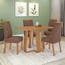 Ver imagem 1 de Conjunto Sala de Jantar Mesa Easy Tampo Mdf com 4 Cadeiras