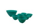 Ver imagem 2 de Conjunto de Bowls Sobremesa Tigela Saladeira Pote 7 Peças Verde Água Dehaus