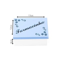 Caixa Personalizada Farmacinha 100% Mdf (17x12x08) Azul Claro - 4