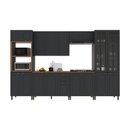 Ver imagem 2 de Armário de Cozinha Modulada Completa Fidelitá Nara 100% MDF 6 Peças 350cm 18 Portas 2 Gavetas com