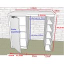 Ver imagem 2 de Barzinho adega vinho com bancada para embutir frigobar cervejeira ou adega em mdf