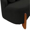 Ver imagem 7 de Namoradeira Sofá Feijão Moscou 130cm Orgânica Veludo Preto