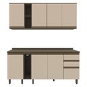 Ver imagem 1 de Cozinha Modulada Connect 6 Peças com Porta Toalha Duna/cristal - Móveis Henn