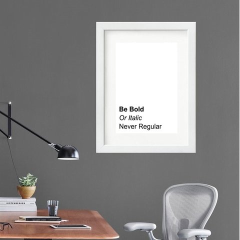 Quadro Minimalista para Escritório - 60x48cm:madeira Preta