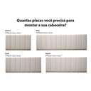 Ver imagem 5 de Placas Cabeceira Solteiro 100cm X 60cm 5 Placas Off White