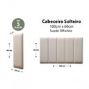 Ver imagem 2 de Placas Cabeceira Solteiro 100cm X 60cm 5 Placas Off White