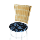 Ver imagem 5 de 4 Cadeiras para Mesa Branca Hawai Palha com Assento Floral:floral Preto