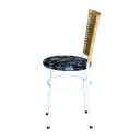 Ver imagem 4 de 4 Cadeiras para Mesa Branca Hawai Palha com Assento Floral:floral Preto