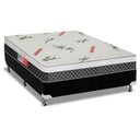 Ver imagem 1 de Cama Box Casal: Colchão Espuma Plumatex D28/EP Anatômico Falcon Ultra Firme + Base CRC Suede Black
