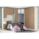 Ver imagem 5 de Guarda Roupa Closet Solteiro de Canto Oblíquo Seletto Mc06 C- 2 Portas C- Espelho e 3 Gavetas Areia