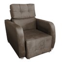 Ver imagem 3 de Poltrona Reclinavel Sala De Estar Safira Amamentação Marrom