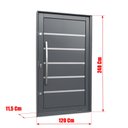 Ver imagem 4 de Porta Pivotante Alumínio Lambril Premium c/Pux.Esq. Elite Cinza 240x120 Brimak
