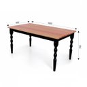 Ver imagem 2 de Mesa Retangular Pés Torneados Madeira Maciça 6 Lugares Gardênia Yescasa