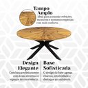 Ver imagem 3 de Mesa para Sala de Jantar 2,00m Estilo Sofisticado Zurick Marrom