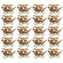 Ver imagem 1 de Kit 20 Jogos de Mesa com 4 Cadeiras de Madeira Dobrável 60x60 Ideal para Bar e Restaurante - Mel