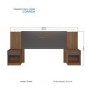Ver imagem 2 de Cabeceira para Cama Queen Extensivel Loanda c/ Mesa de Cabeceira Gaveta Jatoba Grafite Santos Andirá