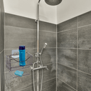 Ver imagem 2 de Porta Shampoo para Banheiro Cromado Suporte de Parede com Saboneteira Fixação por Adesivo Utimil