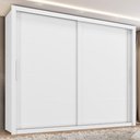 Ver imagem 2 de Guarda Roupa Casal 2 Portas de Correr 6 Gavetas Imperio 272 cm Branco Absoluto Zanz