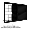 Ver imagem 6 de Janela de Aço Veneziana de Correr Lateral 3 Folhas com Grade Quadrada e Fecho Embutido 100x150