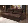 Sofá Retrátil/reclinável França 210cm Suede Velut com Molas no Assento - King House - 2