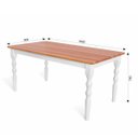 Ver imagem 2 de Mesa Retangular Pés Torneados Madeira Maciça 6 Lugares Gardênia Yescasa