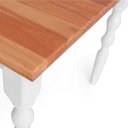 Ver imagem 5 de Mesa Retangular Pés Torneados Madeira Maciça 6 Lugares Gardênia Yescasa Branco/Marrom