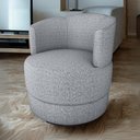 Ver imagem 7 de Poltrona Base Giratoria Marselha Linho Vancouver Cinza Milani Store