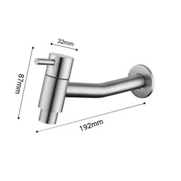 Torneira Inox Banheiro Design Parede Link Doan Nox10 - 3