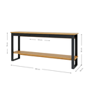 Ver imagem 3 de Aparador com 1 Gaveta 180CMX80CM em MDF Freijó/Preto Industrial Marrom