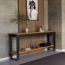 Ver imagem 1 de Aparador com 1 Gaveta 180CMX80CM em MDF Freijó/Preto Industrial Marrom