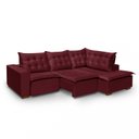 Ver imagem 5 de Sofá de Canto Montana 4 Lugares Retrátil Reclinável 2,70x1,98M Molas Bonnel em Veludo Yescasa