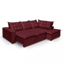 Ver imagem 6 de Sofá de Canto Montana 4 Lugares Retrátil Reclinável 2,70x1,98M Molas Bonnel em Veludo Yescasa