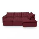 Ver imagem 2 de Sofá de Canto Montana 4 Lugares Retrátil Reclinável 2,70x1,98M Molas Bonnel em Veludo Yescasa