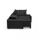 Ver mais imagens de Sofá de Canto Montana 4 Lugares Retrátil Reclinável 2,70x1,98M Molas Bonnel em Veludo Yescasa