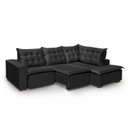 Ver imagem 5 de Sofá de Canto Montana 4 Lugares Retrátil Reclinável 2,70x1,98M Molas Bonnel em Veludo Yescasa