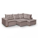 Ver imagem 5 de Sofá de Canto Montana 4 Lugares Retrátil Reclinável 2,70x1,98M Molas Bonnel em Veludo Yescasa