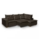 Ver imagem 5 de Sofá de Canto Montana 4 Lugares Retrátil Reclinável 2,70x1,98M Molas Bonnel em Veludo Yescasa