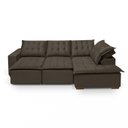 Ver imagem 2 de Sofá de Canto Montana 4 Lugares Retrátil Reclinável 2,70x1,98M Molas Bonnel em Veludo Yescasa