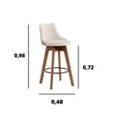 Ver imagem 3 de Conjunto 4 Banquetas Copa Gourmet Design-linho Bege