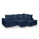 Ver imagem 5 de Sofá de Canto Montana 4 Lugares Retrátil Reclinável 2,70x1,98M Molas Bonnel em Veludo Yescasa