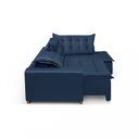 Ver mais imagens de Sofá de Canto Montana 4 Lugares Retrátil Reclinável 2,70x1,98M Molas Bonnel em Veludo Yescasa